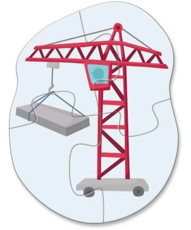 4 erste Puzzles - Baustelle
