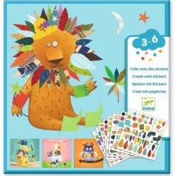 3-6: Kleine Geschenke-Sticker mit Vorlage-Tiere