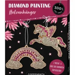 100% selbst gemacht - Diamond Painting Holzanhänge