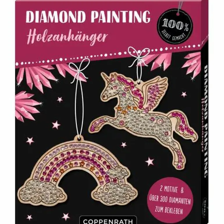 100% selbst gemacht - Diamond Painting Holzanhänge