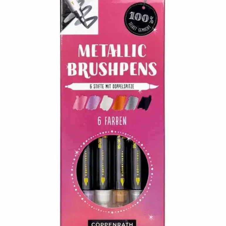 100% selbst gemacht - Metallic Brushpens, beere