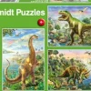 Abenteuer mit den Dinosauriern - Puzzle 3x48 Teile