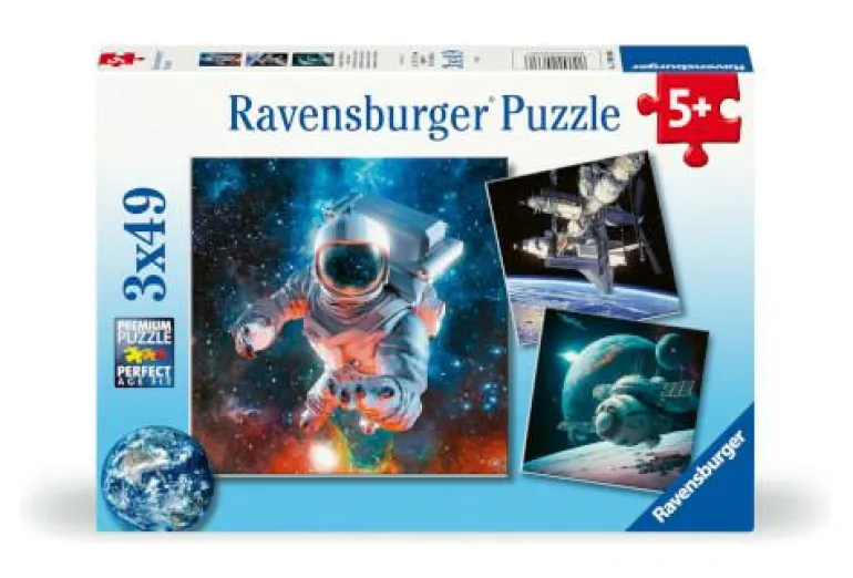Abenteuer Weltraum - Puzzle 3x49 Teile