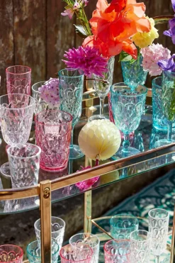 Acrylic Sektkelch Glass with Swirly Embossed Detai