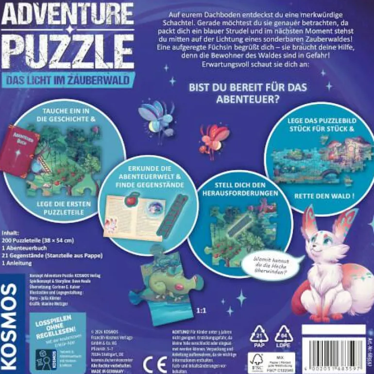 Adventure Puzzle: Das Licht im Zauberwald 200 Teil