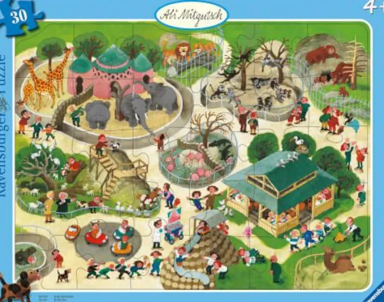 Ali Mitgutsch: Im Zoo - Rahmenpuzzle 30 Teile
