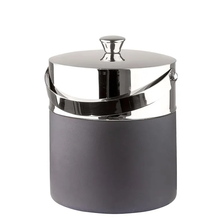 Andor/Eiswürfeleimer schwarz Edelstahl D17,5cm H21