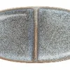 Aperitif Teller 2-geteilt, oval, denim