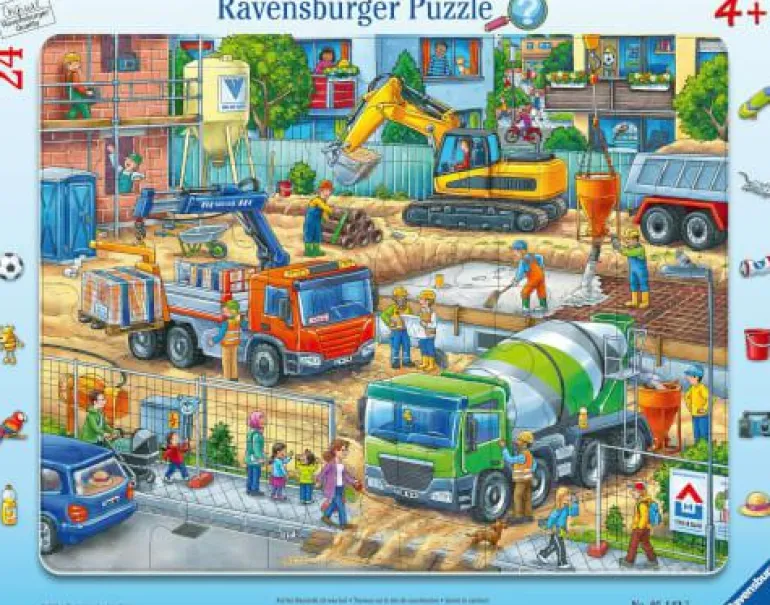 Auf der Baustelle ist was los! - Puzzle 24 Teile