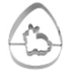 Ausstecher, Ei mit Hase ca. 7 cm