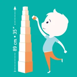 Baby White: BabyBloki Stapelturm