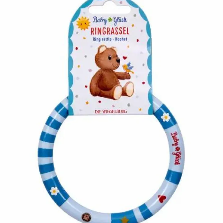 Babyglück - Ringrassel, hellblau