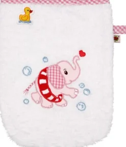 BabyGlück - Waschhandschuh Elefant, rosa