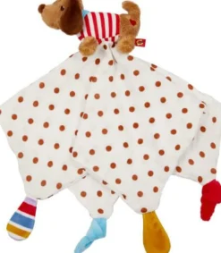 BabyGlück Schnuffeltuch - Dackel mit Mulltuch