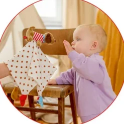 BabyGlück Schnuffeltuch - Dackel mit Mulltuch