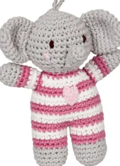 BabyGlück - Häkel-Rassel Elefant, rosa