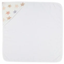 Badetuch mit Kapuze 80x80 weiß Stars&Stripes