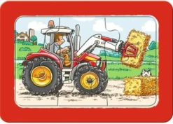 Bagger,Traktor,Kipplader - Puzzle 3x6 Teile