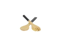 Bambus-Besteck-Set, schwarz