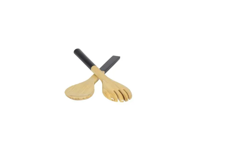 Bambus-Besteck-Set, schwarz