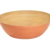 Bambus-Schüssel flach 30x10cm, apricot