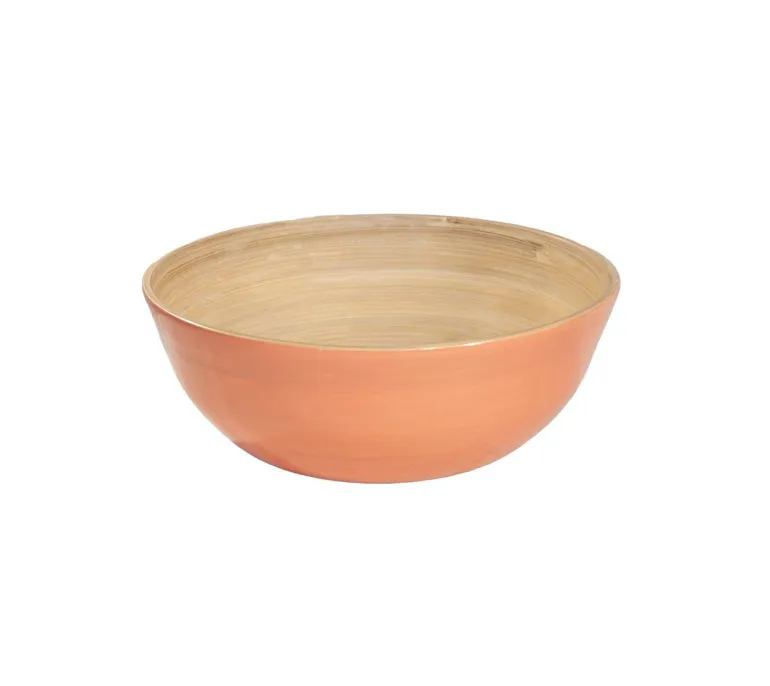 Bambus-Schüssel flach 18x7cm, apricot