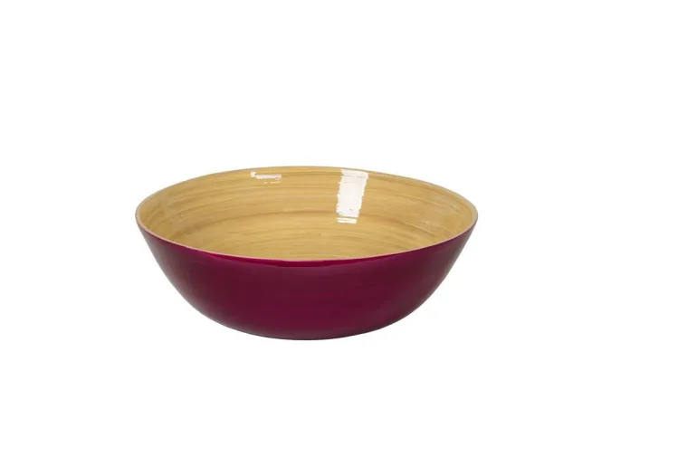 Bambus-Schüssel flach 30x10cm, brombeer