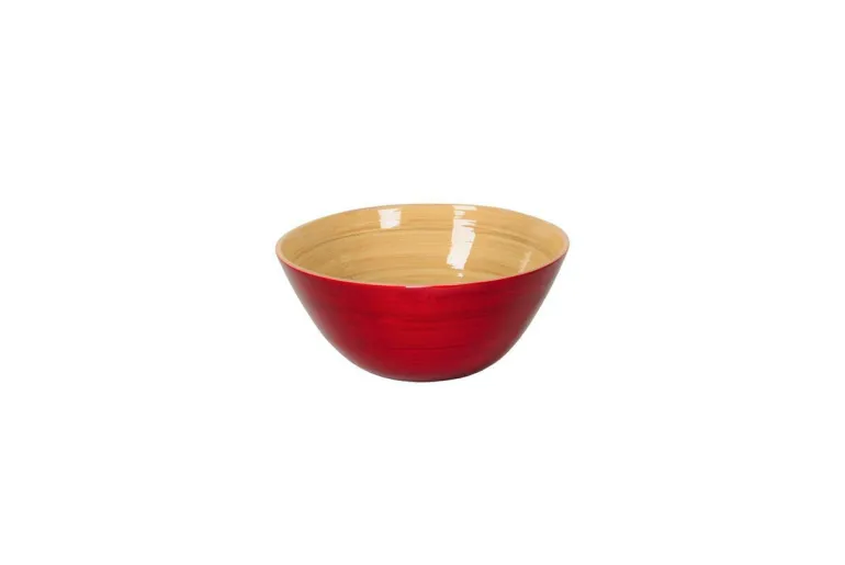 Bambus-Schüssel fl. 22x10cm rot