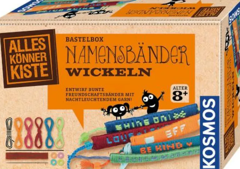 Bastelbox: Namensbänder wickeln - Entwirf bunte Fr
