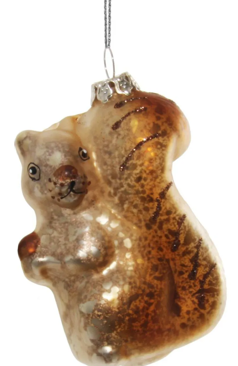 Baumanhänger Eichhörnchen 6cm, braun, glas