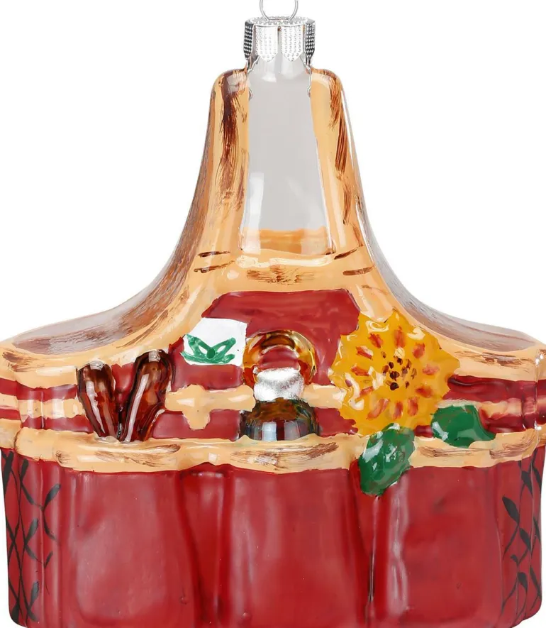 Baumanhänger Gartenkit, 11cm, Glas, rot