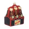 Baumanhänger Sixpack Bier, 12,5cm, Glas, braun