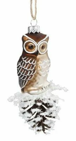Baumanhänger Waldeule, 12,5cm, Glas