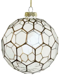 Baumschmuck Rhombus gold-weiß, 10cm