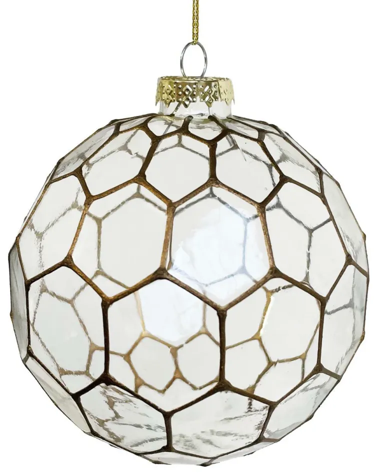 Baumschmuck Rhombus gold-weiß, 10cm