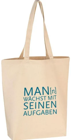 Baumwolltasche "Man(n) wächst ..." 40x39x9cm