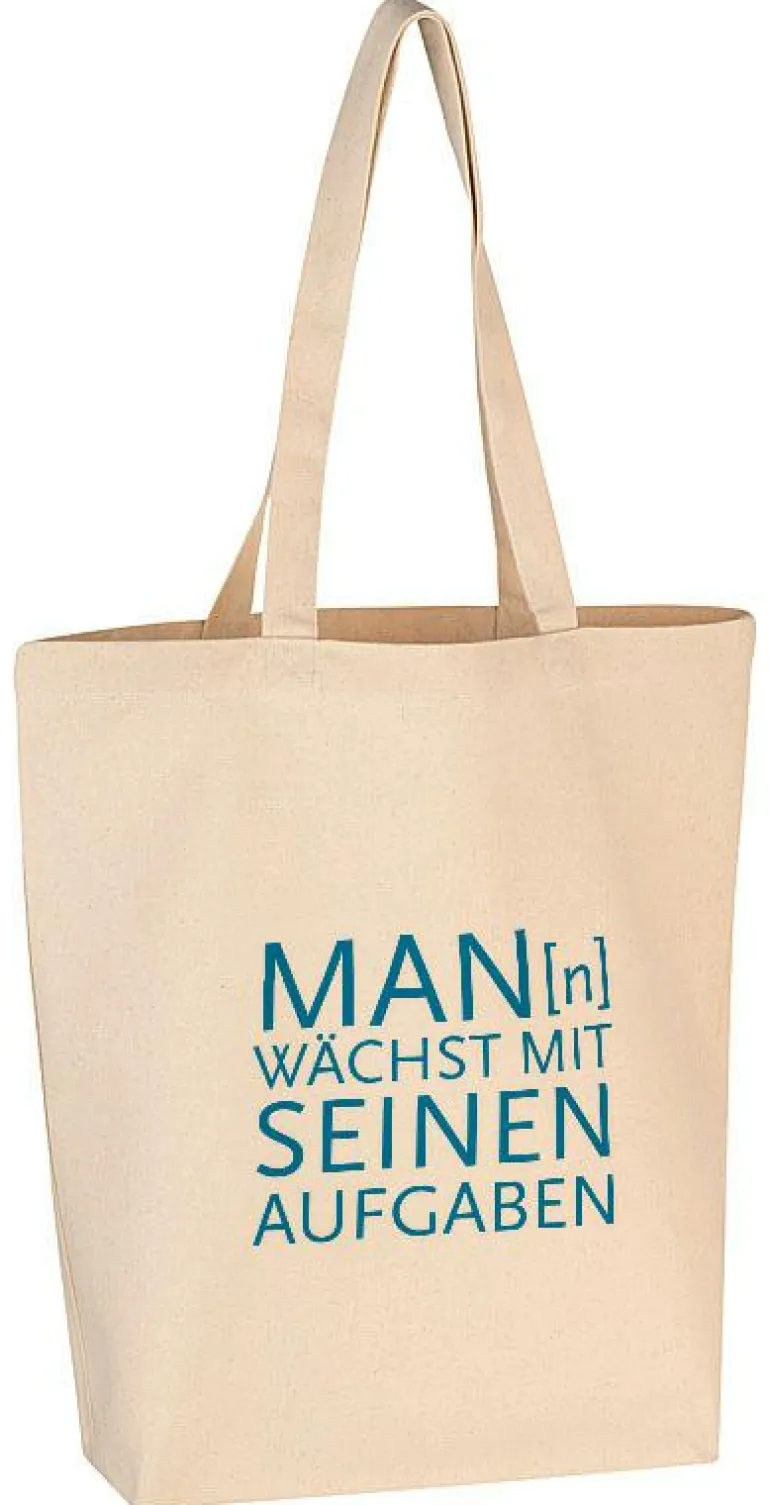 Baumwolltasche "Man(n) wächst ..." 40x39x9cm