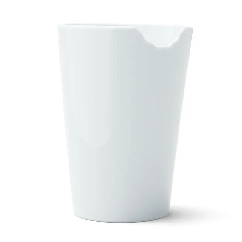 Becher mit Biss, weiß