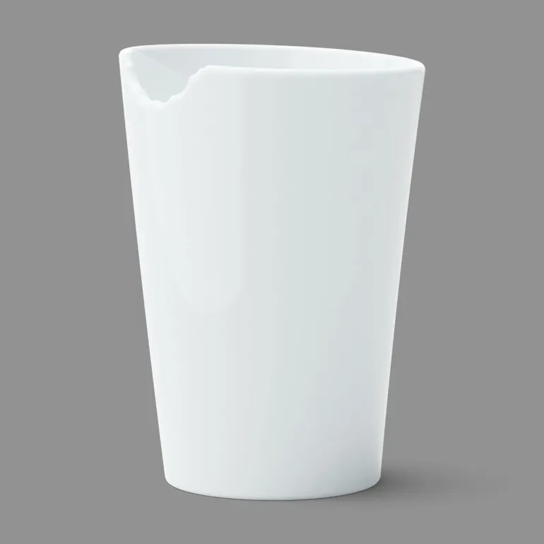 Becher mit Biss, weiß
