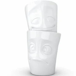 Becher Set vergnügt/verdutzt weiß, 350ml