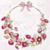 BELLIES WREATH Rose Lunch-Servietten L1032550