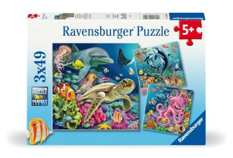 Bezaubernde Unterwasserwelt - Puzzle 3x49 Teile