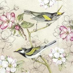 BIRDS SYMPHONY cream Lunch-Servietten L 904460