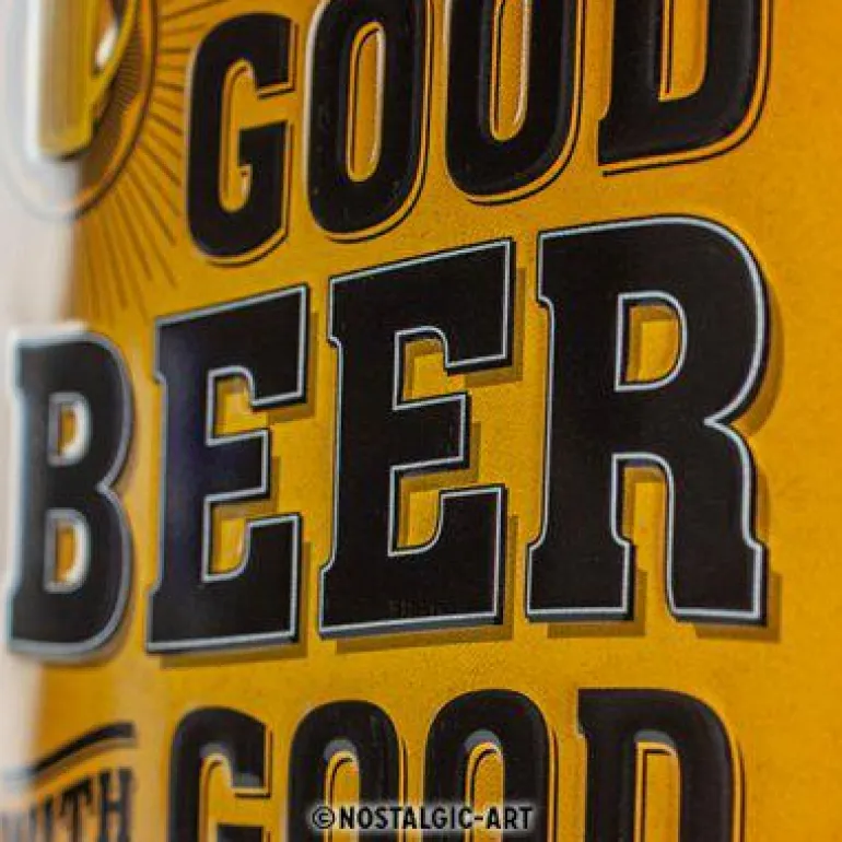 Blechschild 15 x 20 cm Drink Good Beer