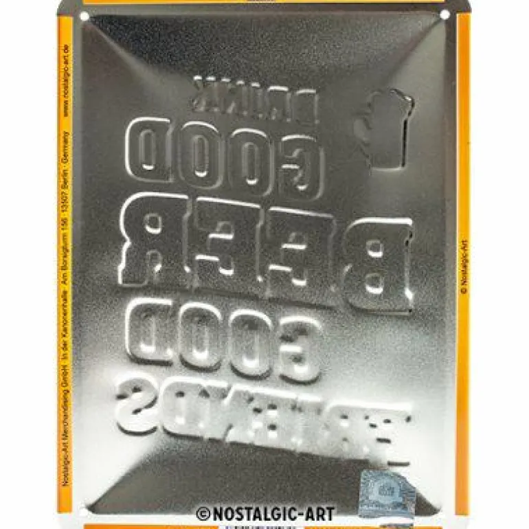 Blechschild 15 x 20 cm Drink Good Beer