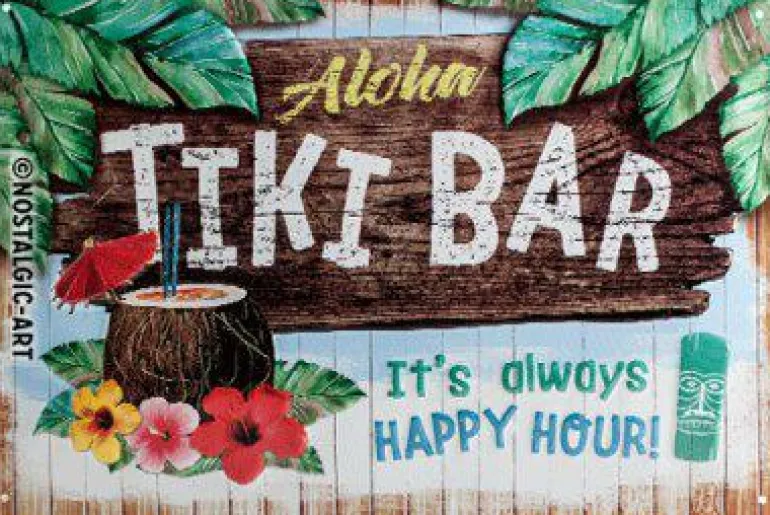 Blechschild 20 x 30 cm Tiki Bar