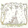 BLOSSOMS AND BUNNIES white Lunch-Servietten L 7708