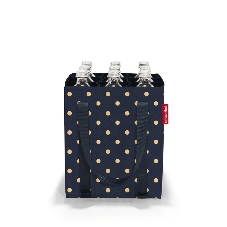 Bottlebag Metallic Dots Blue Flaschentasche