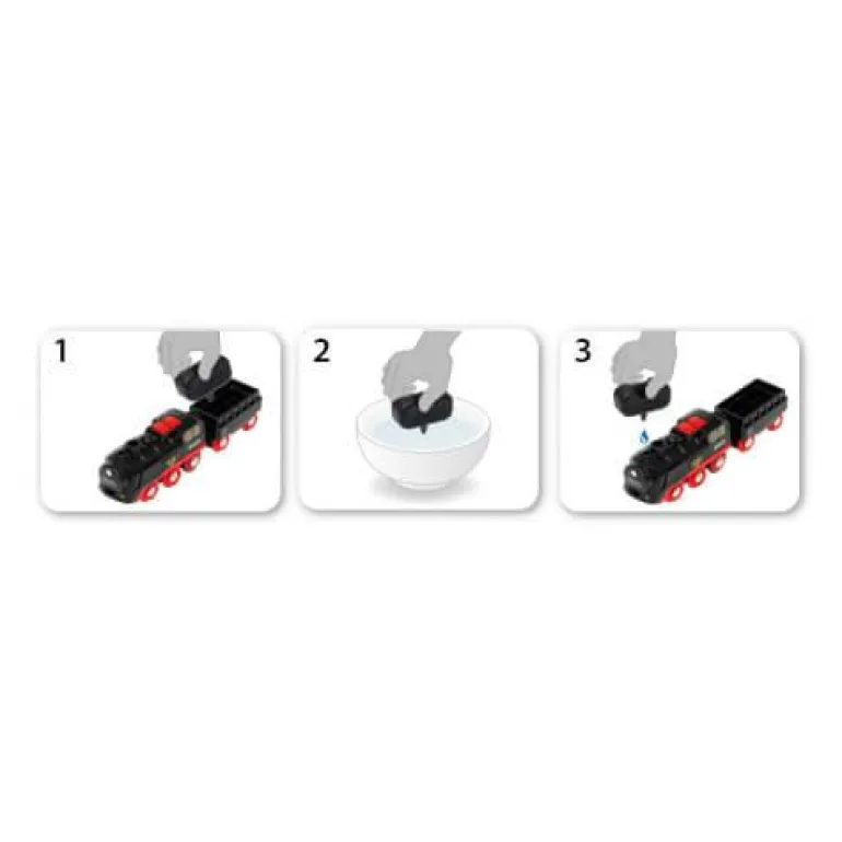 BRIO® World Batterie-Dampflok mit Wassertank 33884