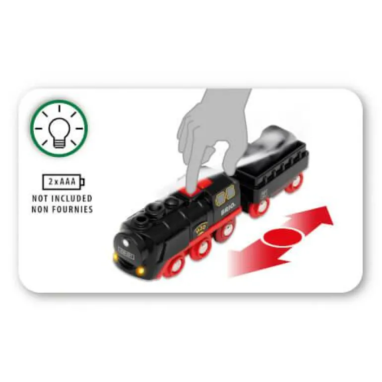 BRIO® World Batterie-Dampflok mit Wassertank 33884